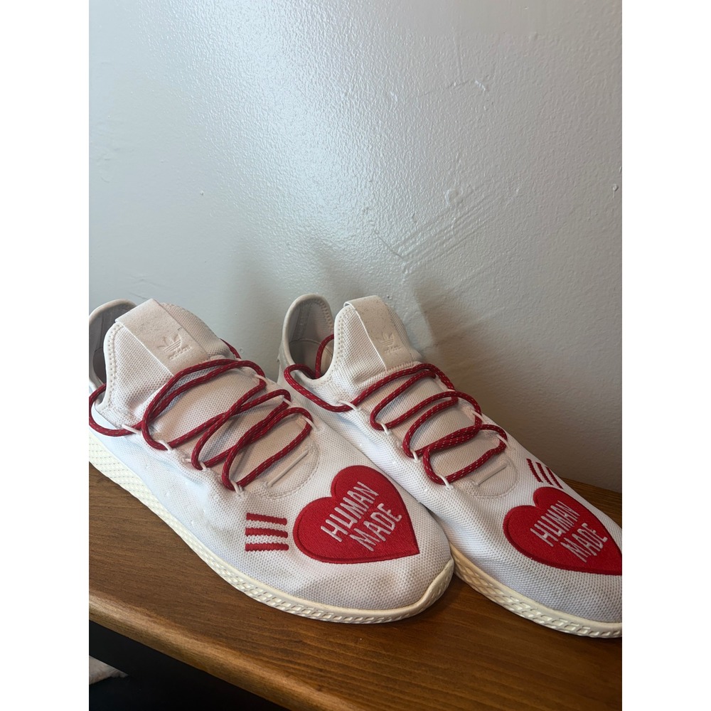 Adidas Pharrell Williams Human Made Tennis Hu White Red Heart EF2392 Mens 13.5
